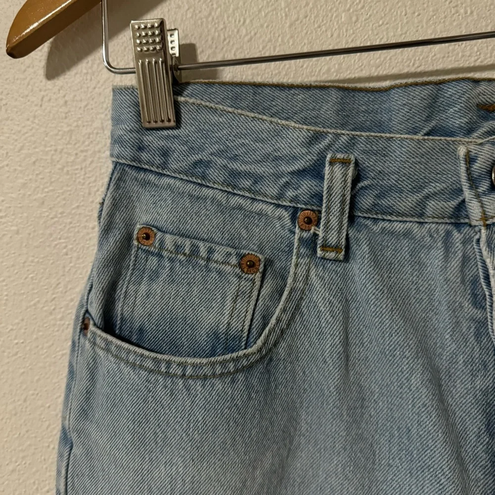 Vintage Agnelli Skater Baggy Jorts Light Wash Denim Longline Shorts USA Made-28